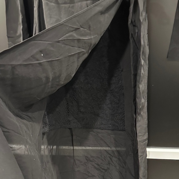 The Kooples Black Silk Maxi Tie Waist Dress - Picture 4 of 4